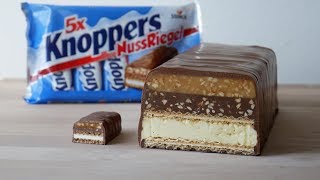 XXL Knoppers Nuss Riegel Selber Machen  Homemade Giant Knoppers Nut Bar  ENGS UBS [upl. by Heti535]