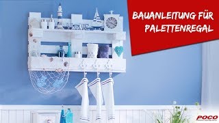 Bauanleitung für Palettenregale – Basteltipp von POCO [upl. by Dahsraf]