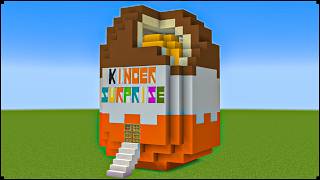 Minecraft Tutorial How To Make A Kinder Surprise Egg House [upl. by Airpal]