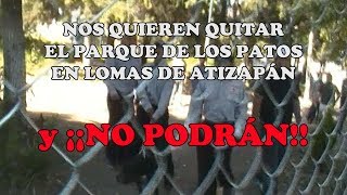 NOS QUIEREN QUITAR EL PARQUE DE LOS PATOS EN LOMAS DE ATIZAPÁN ¡¡NO PODRÁN [upl. by Faith]