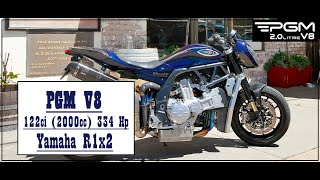 Hyperbike PGM V8 2000cc engine sound [upl. by Niels]