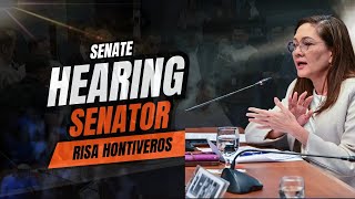 Senate hearing  Senator Risa Hontiveros senatehearing [upl. by Pitt806]