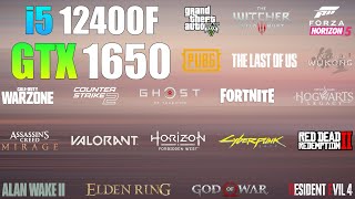 GTX 1650  i5 12400F  Test in 20 Games in 2024  is it Good for Gaming [upl. by Ainotna979]