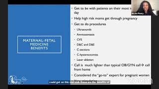 Virtual Shadowing Session 68  quotSpecialty Spotlight MaternalFetal Medicinequot [upl. by Crichton]