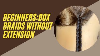 BEGINNERS HOW TO MAKE BOX BRIADS WITHOUT EXTENSION DETAILED LEARNING [upl. by Krutz]