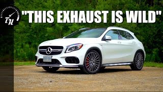 The 2018 MercedesAMG GLA 45 is an INSANE Hatchba uh SUV [upl. by Sacken]