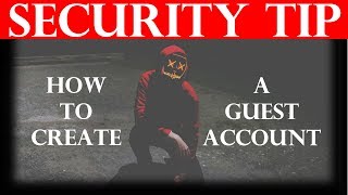 How to create a guest account on windows 10 netplwiz [upl. by Lebyram242]