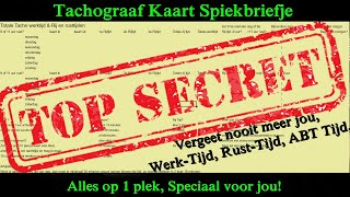 256 Tachograaf kaart  Spiekbriefje   Vrachtwagen ce [upl. by Notnil197]