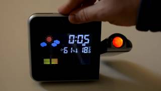 Digital desktop clock with projection from Aliexpress  Unboxing [upl. by Odranoel]