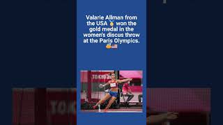 Valarie Allman of USA secured the gold medal in the womens discus throw at the Paris Olympics [upl. by Lorenza]