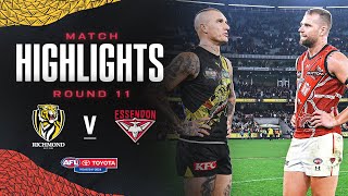 Richmond v Essendon Highlights  Round 11 2024  AFL [upl. by Boyden]