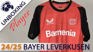 Bayer 04 Leverkusen Home Jersey 2425 Wirtz Kitgg Player Version Unboxing Review [upl. by Lupe749]