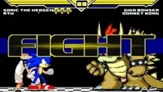 SonicME and Ryu MUGEN Survival Run 2 vs 2 Mode [upl. by Novaelc]