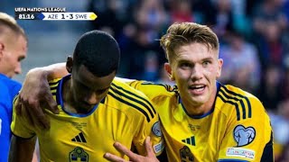 Azerbajdzjan  Sverige 13 Höjdpunkter  Azerbaijan vs Sweden Highlights  UEFA Nations League 2024 [upl. by Anirehs]