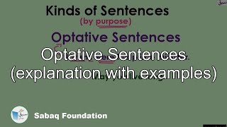 Optative Sentences explanation with examples English Lecture  Sabaqpk [upl. by Melas]