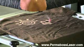 TShirt Laser Etching with Permaboss NGL 60 Laser [upl. by Nowyt]