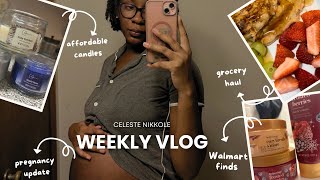 Grocery Haul Vlog 28 weeks pregnant affordable walmart finds  haul  cook with me chit chats [upl. by Rettuc]