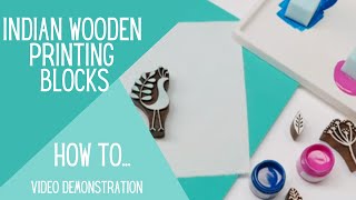 How to use Indian Printing Blocks  Video Demonstration  The Arty Crafty Place [upl. by Antoinette]