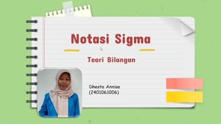 NOTASI SIGMA  TEORI BILANGAN [upl. by Atlante]