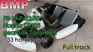 82824 TRAKsports PB Lap 5255 Bushnell kart track Honda CR125 gearbox 33 horsepower Tony kart [upl. by Postman]