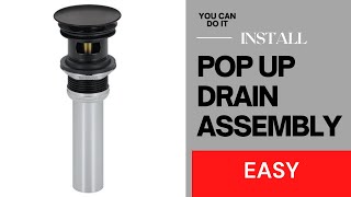 Easy Install Pop Up Drain Assembly Stopper NO LEAKS for Bathroom Sink diy how howto [upl. by Monson219]