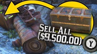 HIDDEN CRASHED TRAIN WITH 1100 IN GOLD BARS Red Dead Redemption 2 EASY MONEY [upl. by Eanore]