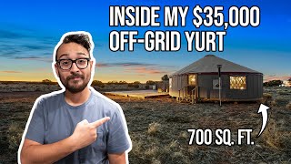 FULL TOUR OF MY 35000 OFFGRID LUXURY YURT  A look inside my glamping operation [upl. by Myk]