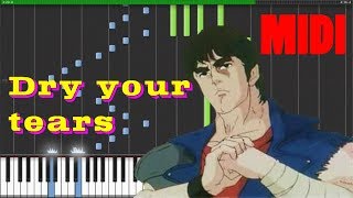 Fist Of The North star  Dry Your Tears MIDI synthesia 1080p 60fps [upl. by Ryhpez]