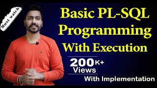 Lec108 Basic PLSQL Programming With Execution  Part1 [upl. by Vesta244]