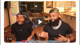 Deshae tells Sada baby on his stream that he’s been to a Diddy party Sada Baby was in disbelief 😭 [upl. by Anaili]