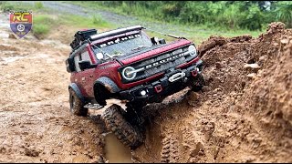 110 Scale RC car TRAXXAS TRX4  Ford NEW Bronco Offroad Driving 4X4 RC Car ASMR 46 [upl. by Gutow785]