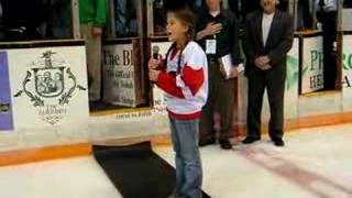 quotHit Somebodyquot National Anthem Toledo Storm game [upl. by Natala]