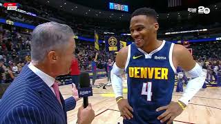 Russell Westbrooks 29Point Throwback Performance vs OKC Thunder amp PostGame Interview [upl. by Enitselec416]