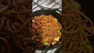 Adding noodles to Stir fry food cooking asmr cookingvideo satisfying [upl. by Craven]