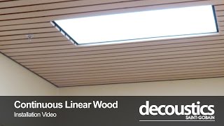 Decoustics Continuous Linear Wood Ceiling Installation [upl. by Eirrotal]