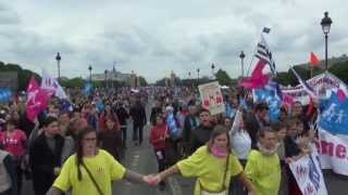 La manif pour tous du 26 mai 2013 à Paris  1ère partie [upl. by Novi]