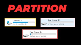 How to do partition of disk or drive in PC or computer or laptop in 2024 [upl. by Ytomit]