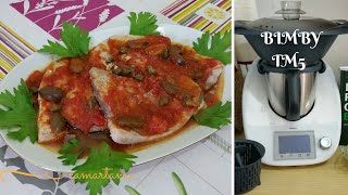 BIMBY TM5 RICETTA PESCE SPADA ALLA GHIOTTA  THERMOMIX [upl. by Younglove]