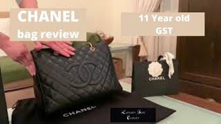 CHANEL Bag Review on an 11 Year old GST bag  Grand Shopping Tote [upl. by Xaviera]