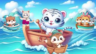 SING ALONG  RowRowRow Your Boats  Nursery Rhymes  Songs For Kids Happy  Super Simple Songs🌟 [upl. by Solahcin]