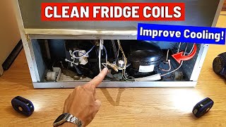 How To Clean Refrigerator Condenser Coils Improve Cooling amp Prevent Overheating [upl. by Herriott]