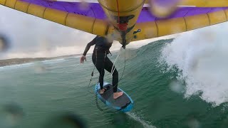 Light wind Big wave Wingfoil session in Cornwall [upl. by Algie]