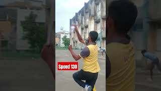 Robo arm thrower speed 130shortvideo cricket cricsports cricketacademy trending [upl. by Eiramrebma]