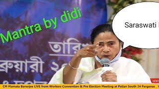 CM Mamata Banerjee Saraswati Pujo Mantra I Basant Panchami Mantra by Didi [upl. by Gnilhsa]