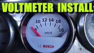 VOLTMETER INSTALL aftermarket [upl. by Fenella33]