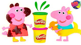 Dibujo de PEPPA PIG de PLAYDOH 🌈 🐷 Videos para niños [upl. by Neve669]