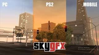 GTA San Andreas  SkyGfx 42  PS2 amp Mobile Graphics Mod  Comparison amp Tutorial [upl. by Reinald216]