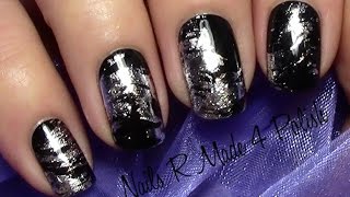 Messy Foil Nails  Einfaches Folien Nageldesign für kurze Nägel  Easy Nail Art for short nails [upl. by Yelhak]