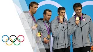 Michael Phelps Final London 2012 Race  Mens 4 x 100m Medley  London 2012 Olympic Games [upl. by Aihgn]