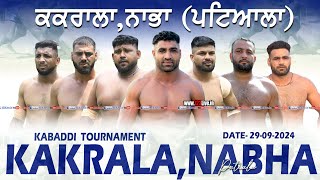 🔴Live Kakrala Patiala Kabaddi Tournament 29092024www123Livein [upl. by Anne795]